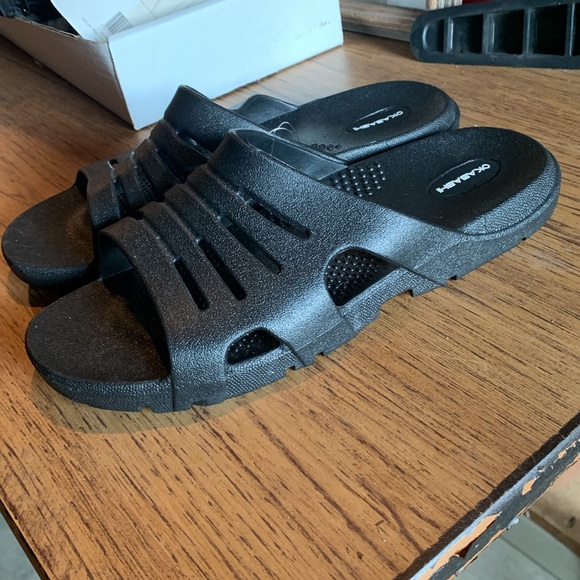 Okabashi Size Large Mens Slide Sandals in Black READ - Picture 7 of 7